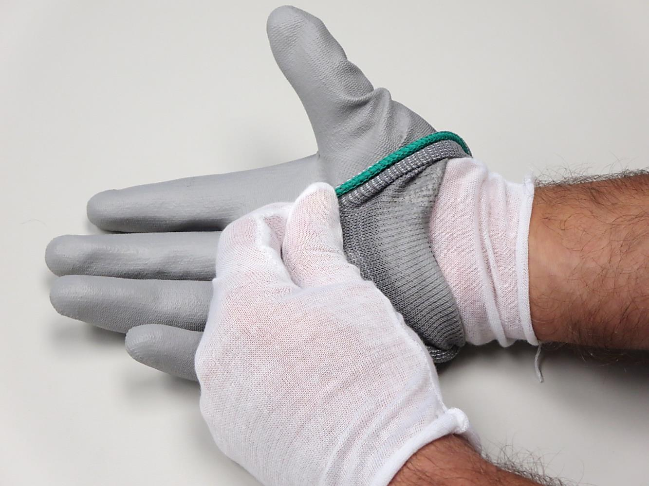 Emerald Lightweight Cotton/Poly White Inspector's Gloves